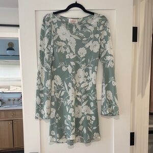 Stone Cold Fox Floral Mini Dress bell sleeve